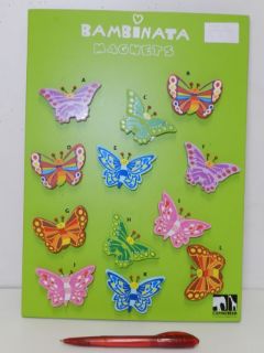Obrázek z Dřevěný magnet motýl 6-7cm, 6druhů (96) 
